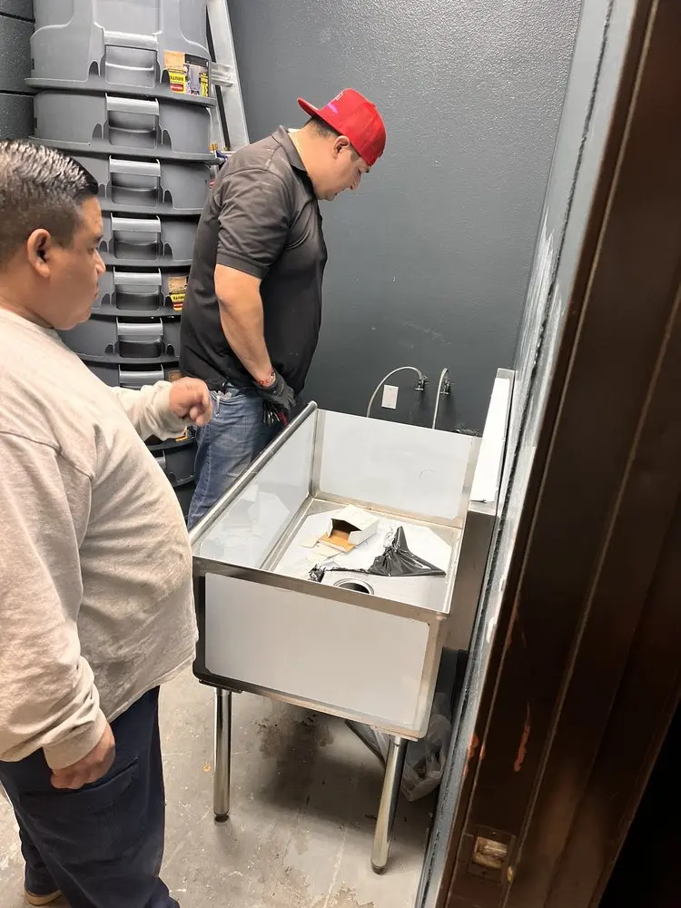 Commercial plumbing and sink installation in Keller