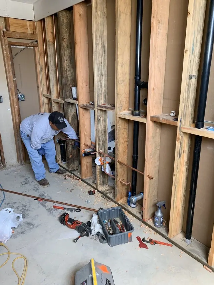 Commercial rough-in plumbing for Gas Line Repair in Keller